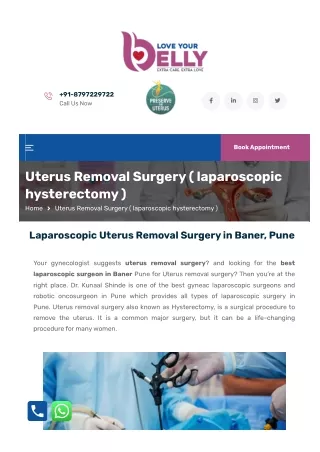 Uterus Removal Surgery ( laparoscopic hysterectomy )-Dr. Kunaal Shinde