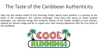 The Taste of the Caribbean Authenticity