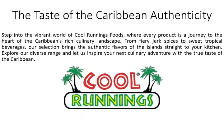 the taste of the caribbean authenticity
