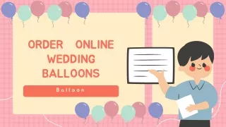 Order Online Wedding Balloons