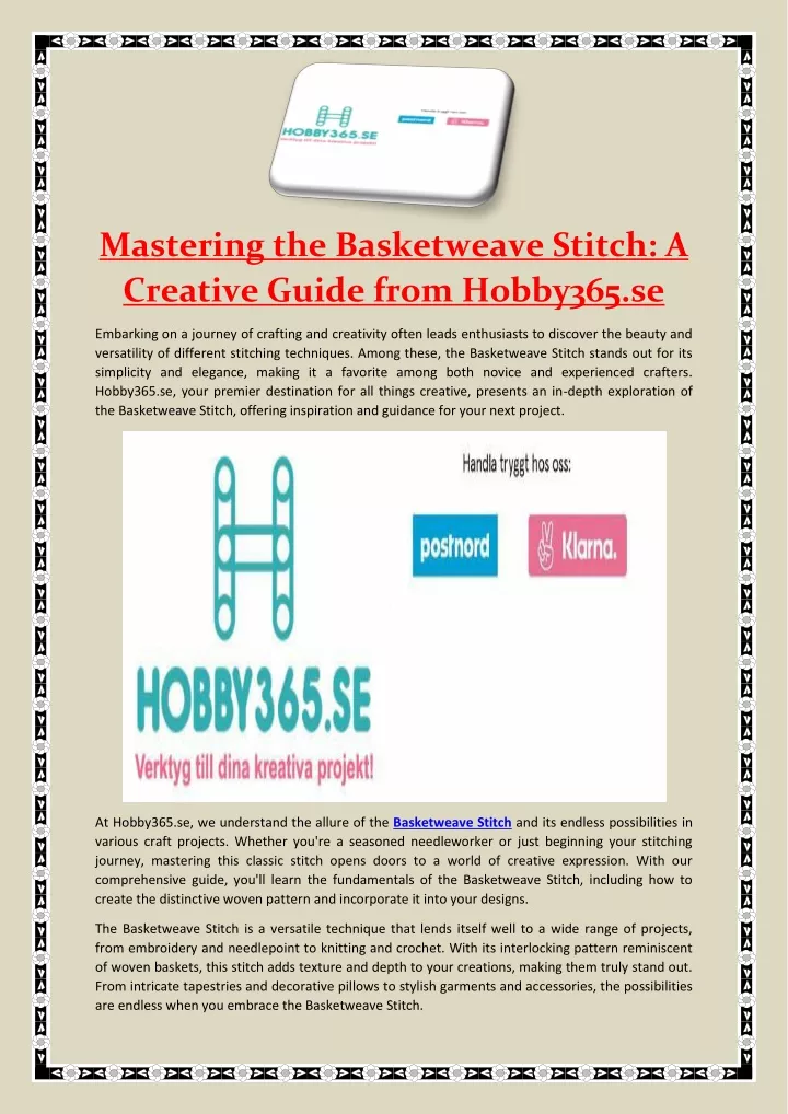 mastering the basketweave stitch a creative guide