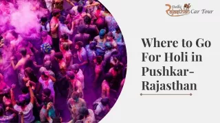 Where to Go For Holi in Pushkar-Rajasthan