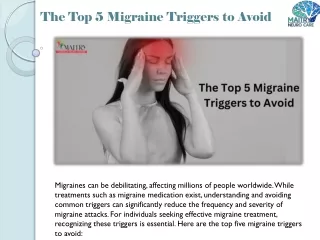 The Top 5 Migraine Triggers to Avoid