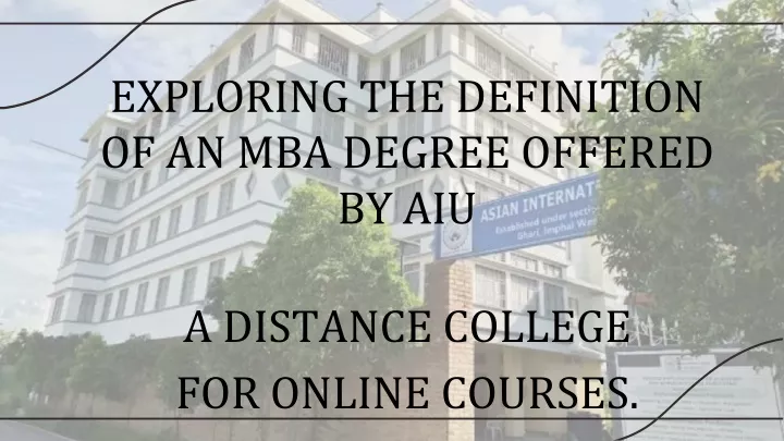 exploring the definition of an mba degree offered