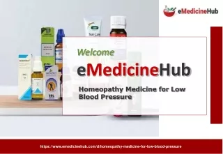 Homeopathy Medicine for Low Blood Pressure