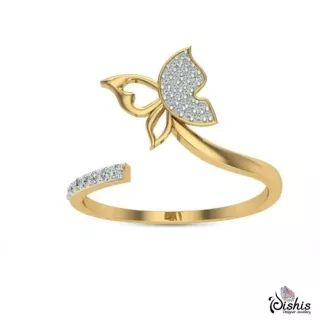 Adelaide Gold And Diamond Ring by Dishis Designer Jewellery