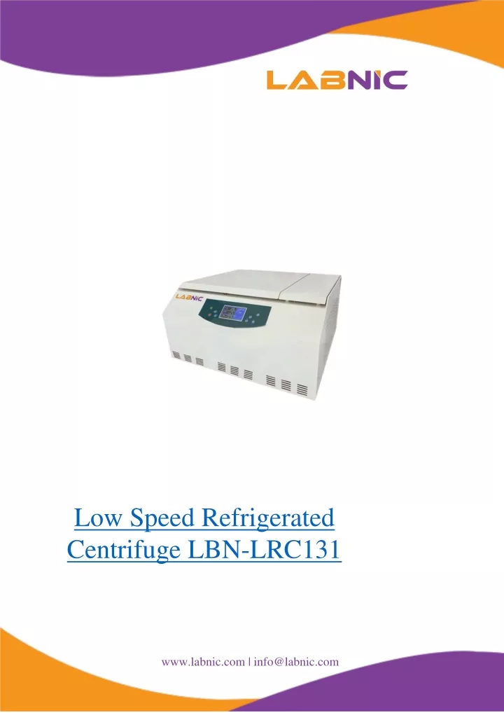 low speed refrigerated centrifuge lbn lrc131