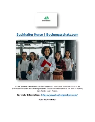 Buchhalter Kurse | Buchungsschatz.com