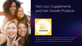 Say Goodbye to Thinning Hair with Sunmade Hair Supplements