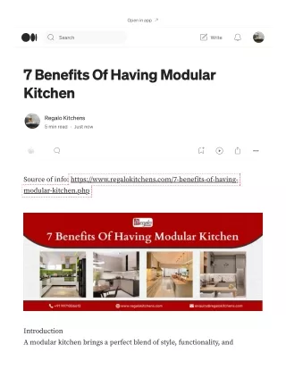 7 Benefits Of Having Modular Kitchen