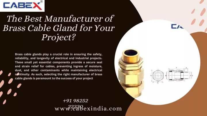the best manufacturer of brass cable gland