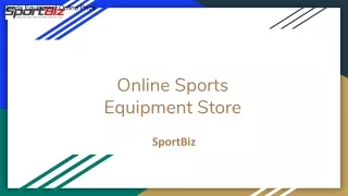 Online Sports Equipment Store-SportBiz