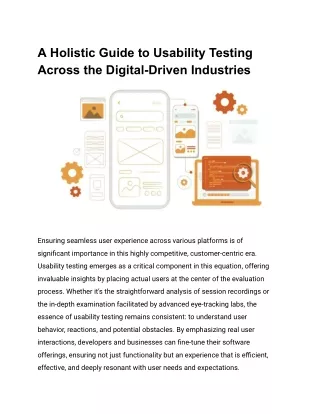 a holistic guide to usability testing across