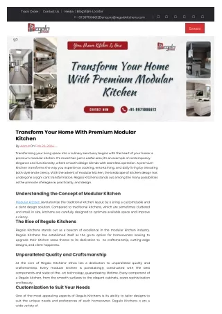 Transform Your Home With Premium Modular Kitchen
