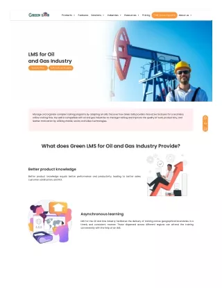 What does Green LMS for Oil and Gas Industry Provide