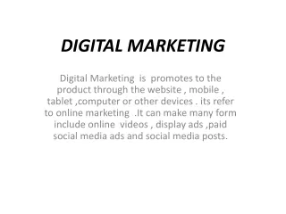 DIGITAL MARKETING 1