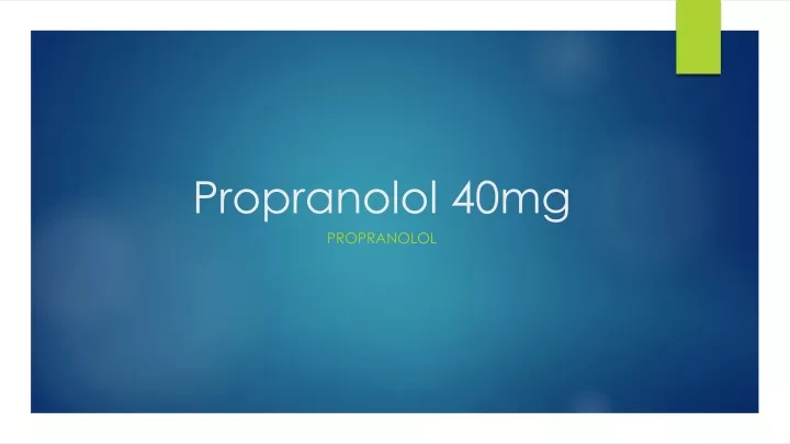 propranolol 40mg