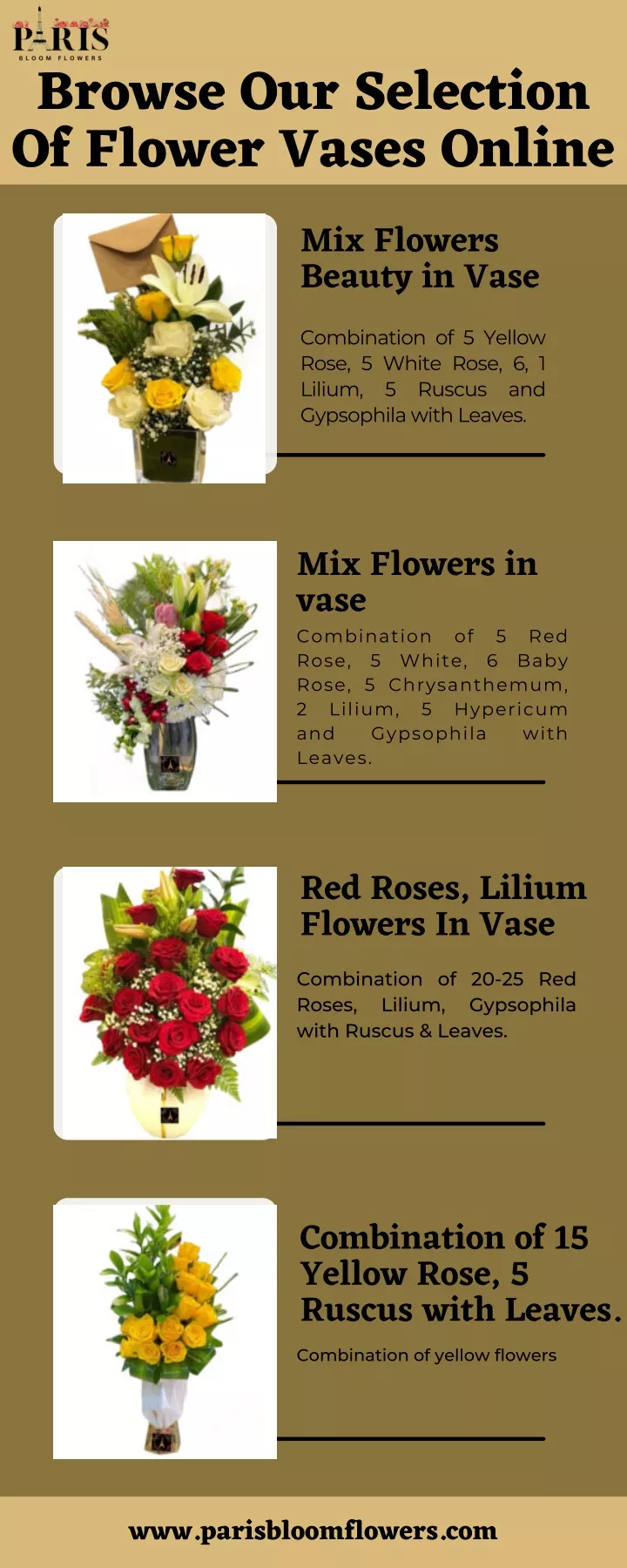 browse our selection of flower vases online
