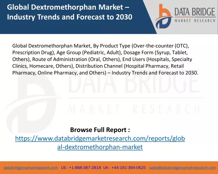 global dextromethorphan market industry trends