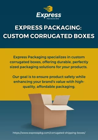 Elevate Your Brand with Custom Corrugated Boxes