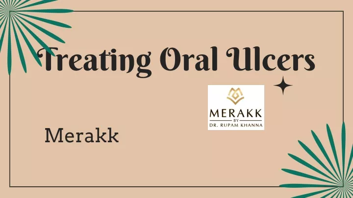 treating oral ulcers