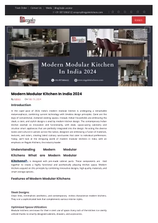 Modern Modular Kitchen In India 2024