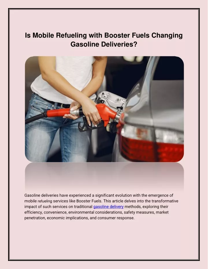 is mobile refueling with booster fuels changing