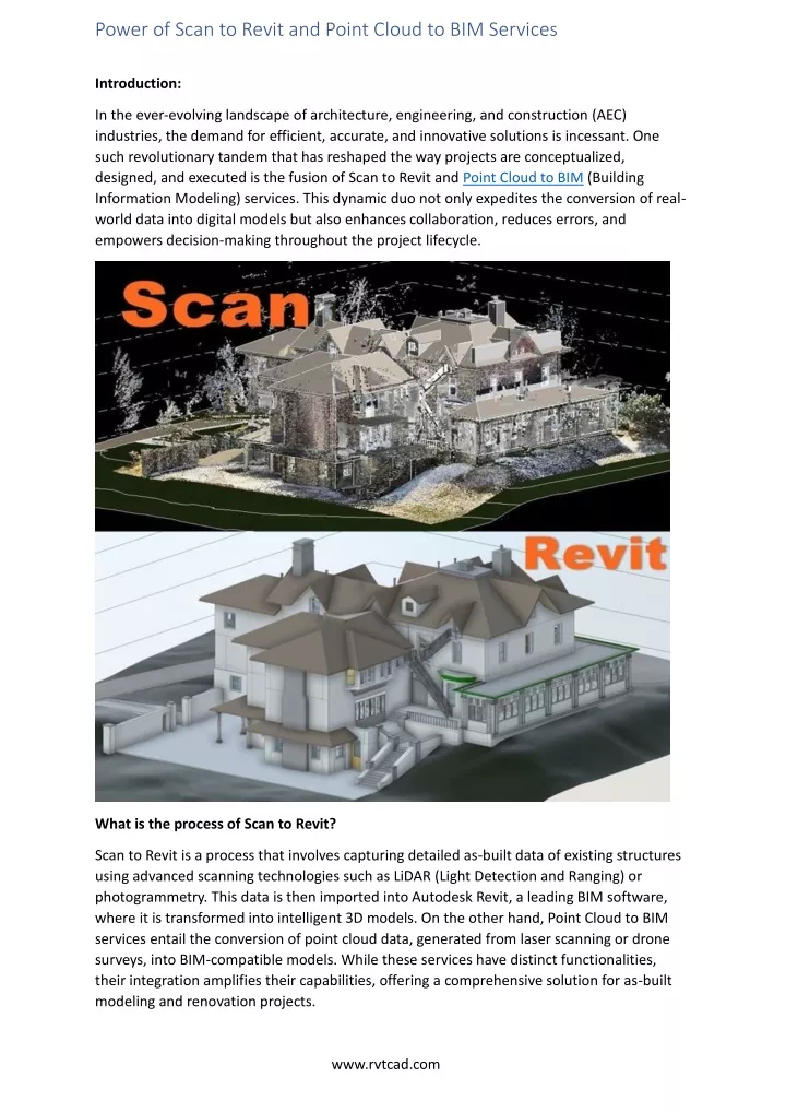 power of scan to revit and point cloud