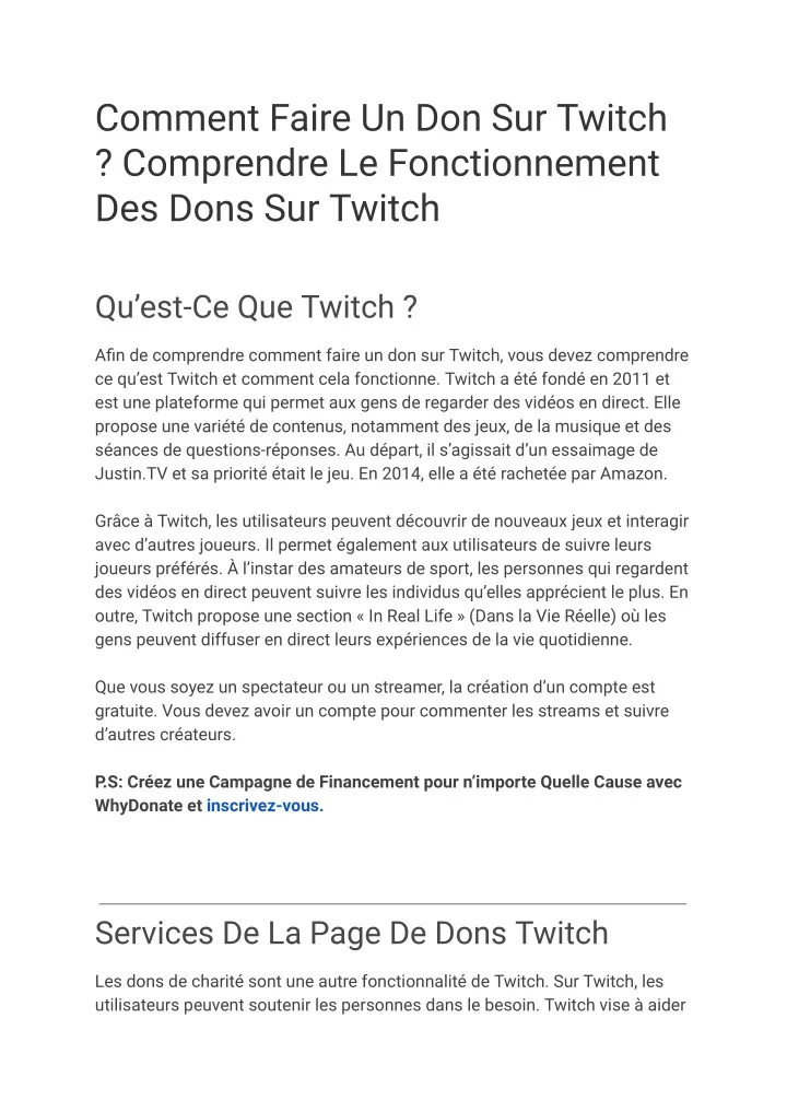 comment faire un don sur twitch comprendre