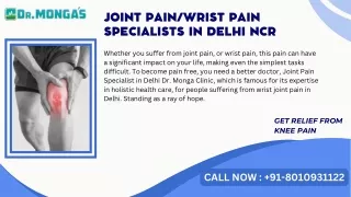 Joint Pain/wrist pain Specialists in Delhi NCR | 8010931122