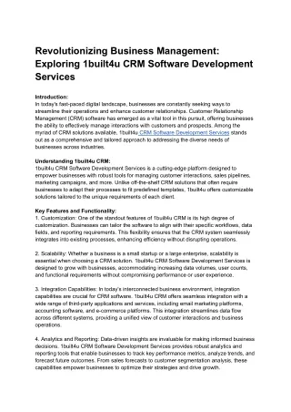 Revolutionizing Business Management_ Exploring 1built4u CRM Software Development Services
