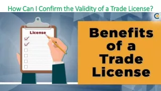 How Can I Confirm the Validity of a Trade License (1)