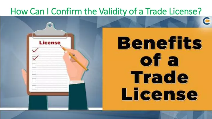 how can i confirm the validity of a trade license