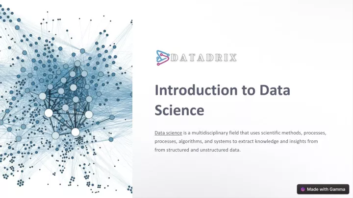 introduction to data science