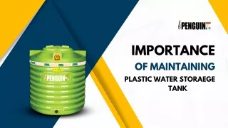 Maintenance of Plastic water storage Tank