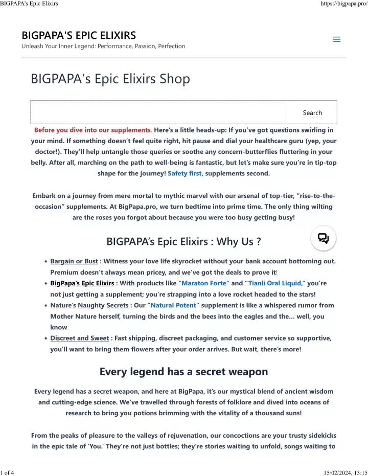 bigpapa s epic elixirs