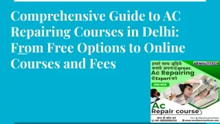 AC Repairing Courses in Delhi_ From Free Options to Online