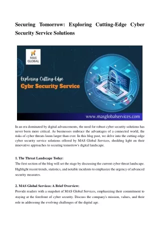 Best Cyber Security Consultant in USA