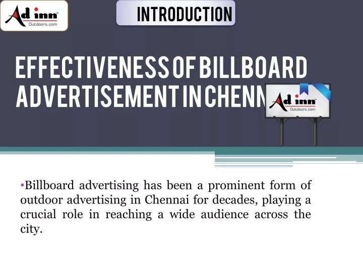 effectiveness of billboard advertisement in chennai