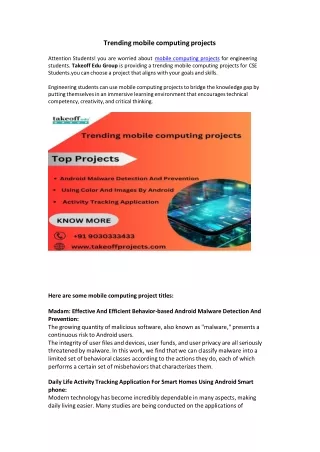 trending mobile computing projects attention