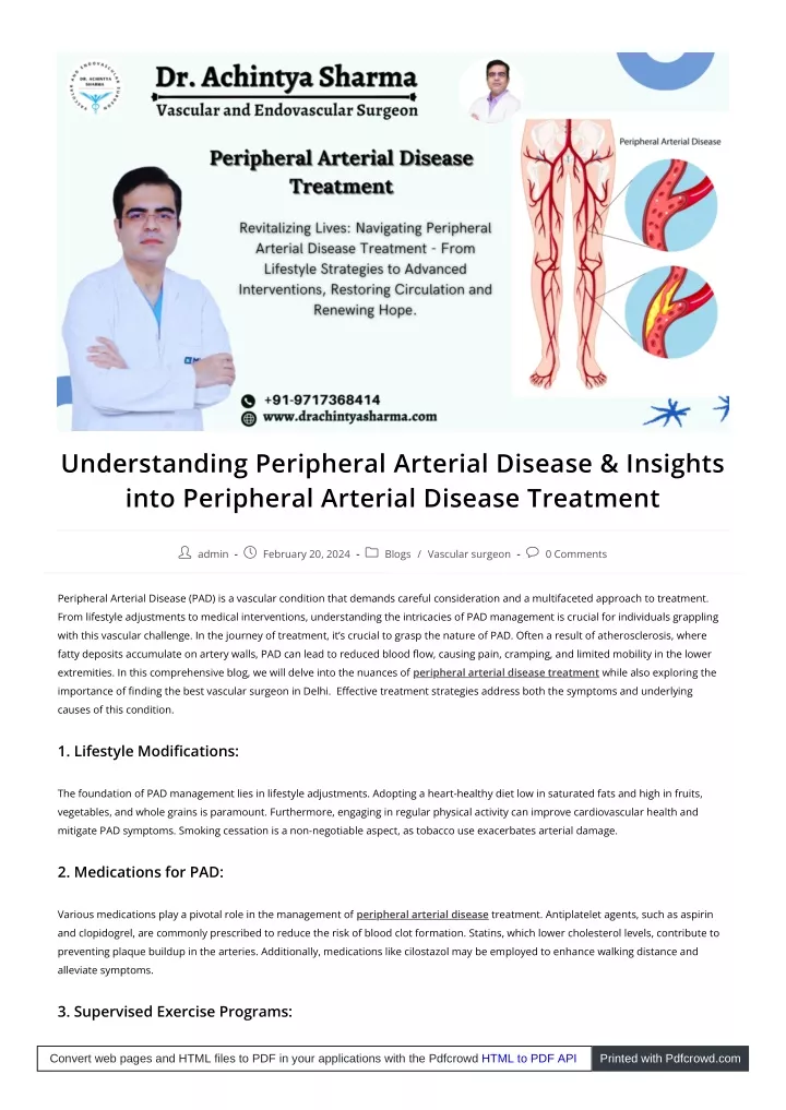 understanding peripheral arterial disease