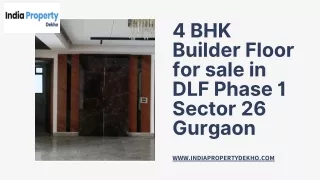 4 BHK Builder Floor for sale in DLF Phase 1 Sector 26 Gurgaon