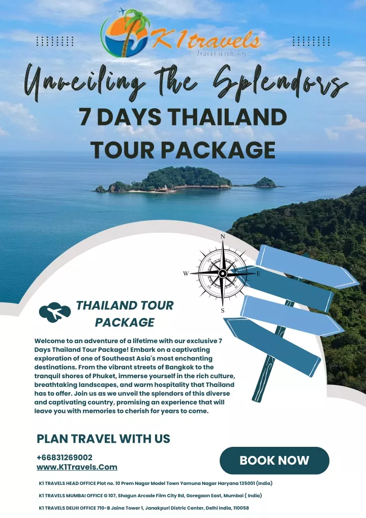 unveiling the splendors 7 days thailand tour