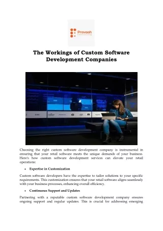 The Workings of Custom Software Development Companies