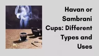 Havan or Sambrani Cups Different Types and Uses
