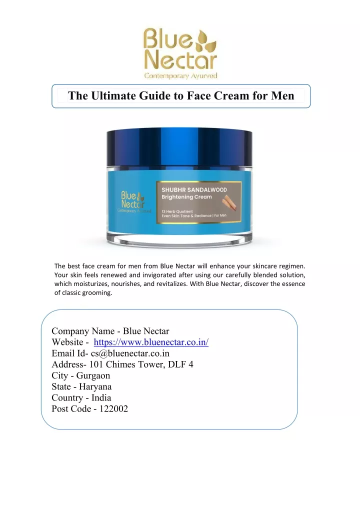 the ultimate guide to face cream for men