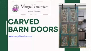 Carved Barn Doors - mogulinterior.com