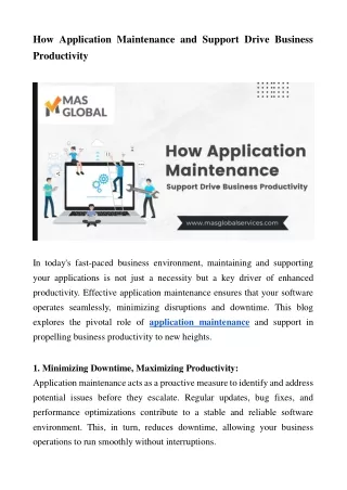 app maintenance services usa Mas Global Services