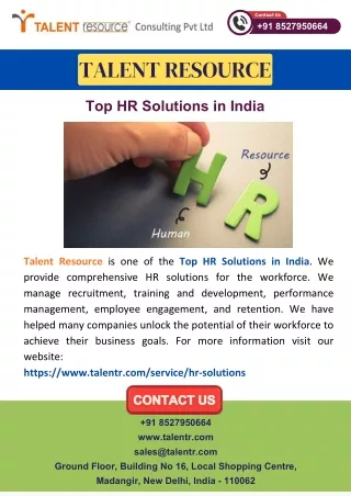 Top HR Solutions in India