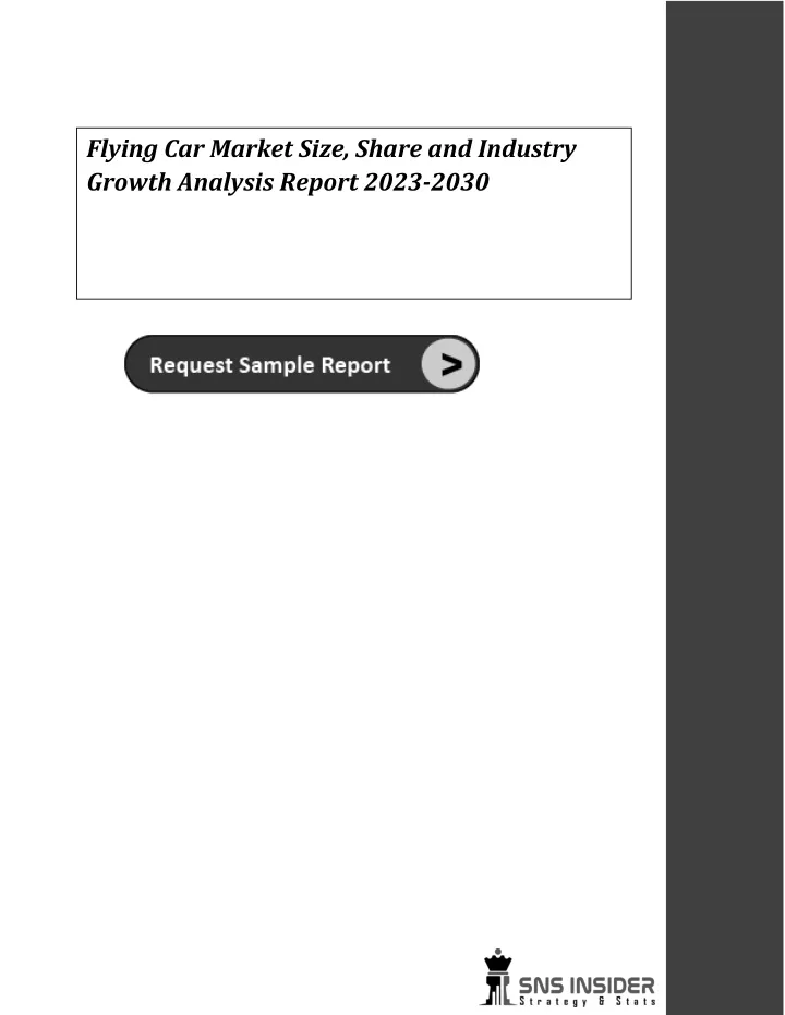 flying car market size share and industry growth